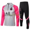 Paris Saint-Germain Sweatshirts Anzüge Suit Quarter-zip 2022-23 Hellgraue Rosa Für Kinder